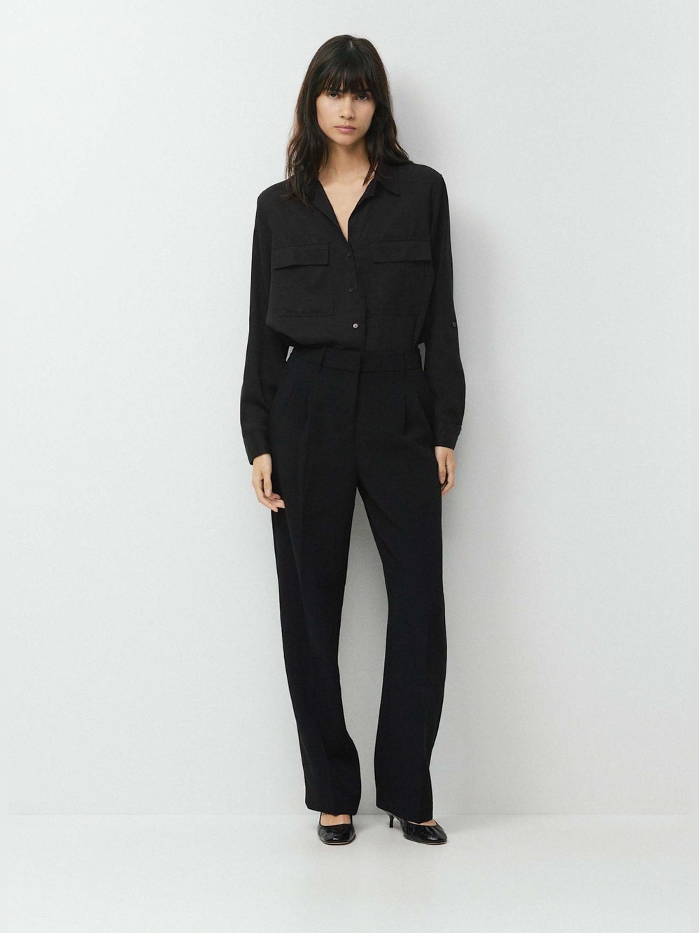 Aritzia Wilfred The Effortless Pant Crepette Black